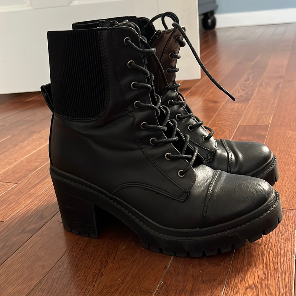 Women’s combat lace up booties